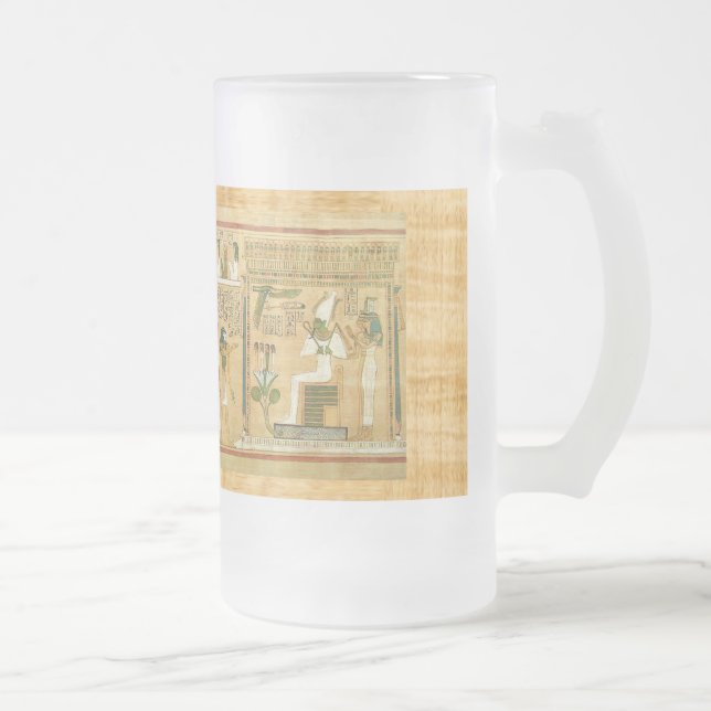 Taza De Cristal Esmerilado Antiguo Egipto (Derecha)