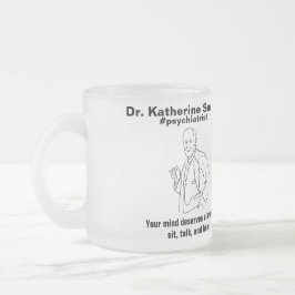 Taza De Cristal Esmerilado ANTISTRESS Freud Psychiatry Therapy Clinic Health