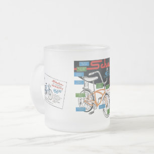 Taza De Cristal Esmerilado Anuncio de bicicleta antigua