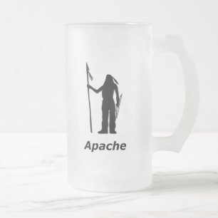 Taza De Cristal Esmerilado Apache indio