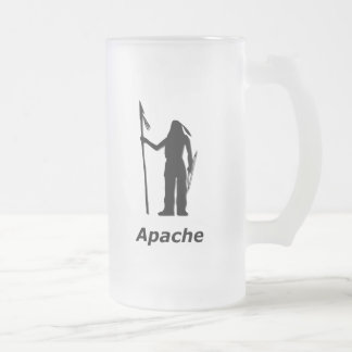 Taza De Cristal Esmerilado Apache indio