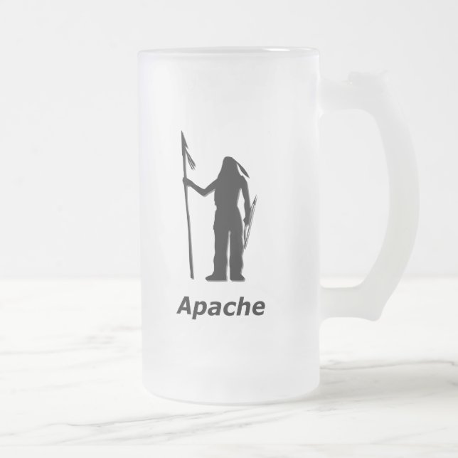 Taza De Cristal Esmerilado Apache indio (Derecha)