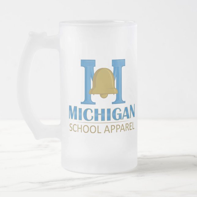 Taza De Cristal Esmerilado Aparato escolar de Michigan (Izquierda)