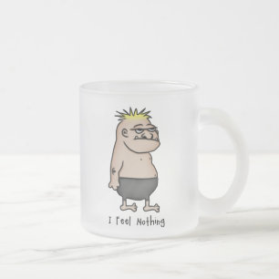 Taza De Cristal Esmerilado Apático Personalizado Guy