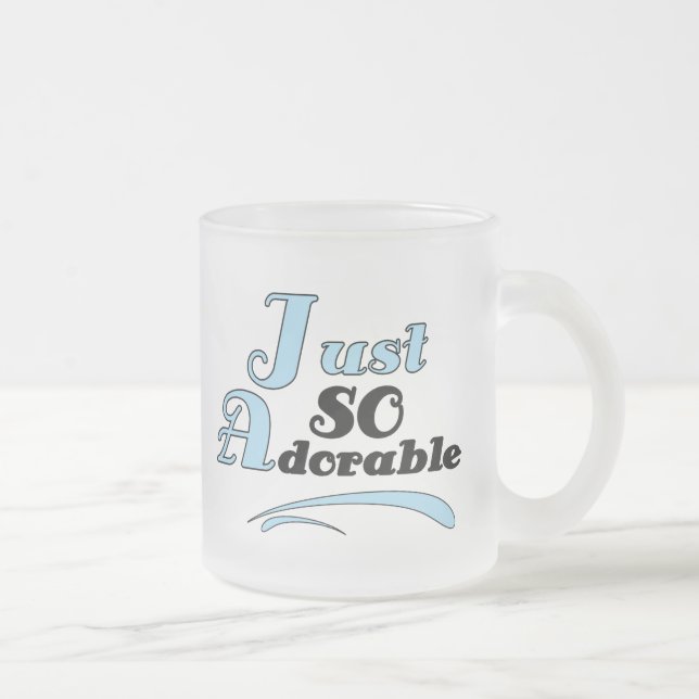 Taza De Cristal Esmerilado Apenas tan adorable (Derecha)
