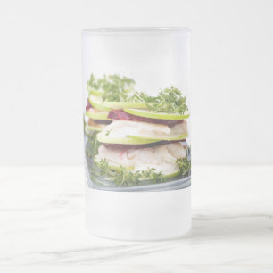 Taza De Cristal Esmerilado Aperitivo de manzana y trucha