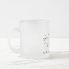 Taza De Cristal Esmerilado Aplicación de agradecimiento al cliente de bienven