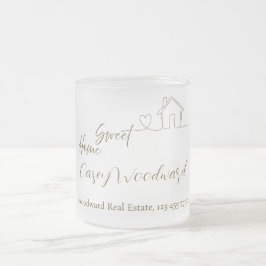 Taza De Cristal Esmerilado Aplicación de agradecimiento al cliente de bienven