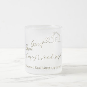 Taza De Cristal Esmerilado Aplicación de agradecimiento al cliente de bienven