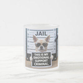Taza De Cristal Esmerilado Apoyo emocional criminal