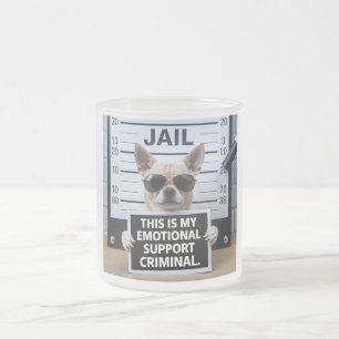 Taza De Cristal Esmerilado Apoyo emocional criminal