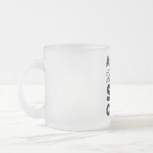 Taza De Cristal Esmerilado Apres Ski Club Logo de Montaña - Hombres de Invier