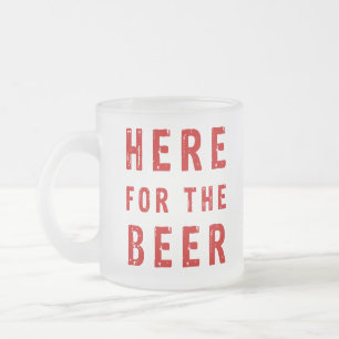 Taza De Cristal Esmerilado Aquí por la cerveza
