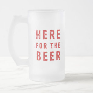 Taza De Cristal Esmerilado Aquí por la cerveza