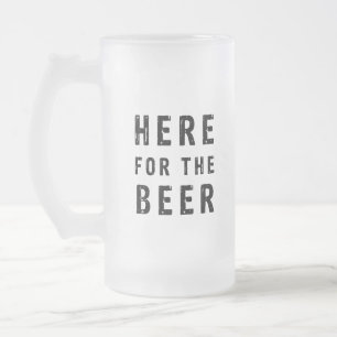 Taza De Cristal Esmerilado Aquí por la cerveza
