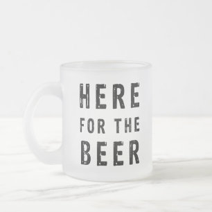 Taza De Cristal Esmerilado Aquí por la cerveza