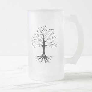 Taza De Cristal Esmerilado Árbol de la vida