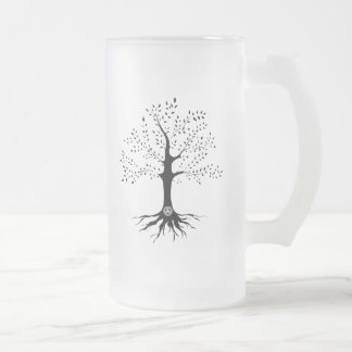 Taza De Cristal Esmerilado Árbol de la vida