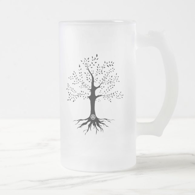 Taza De Cristal Esmerilado Árbol de la vida (Derecha)