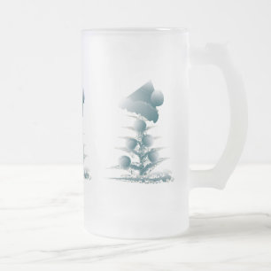 Taza De Cristal Esmerilado Árbol de Navidad