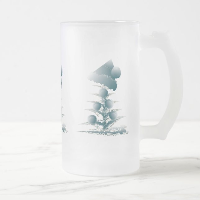 Taza De Cristal Esmerilado Árbol de Navidad (Derecha)