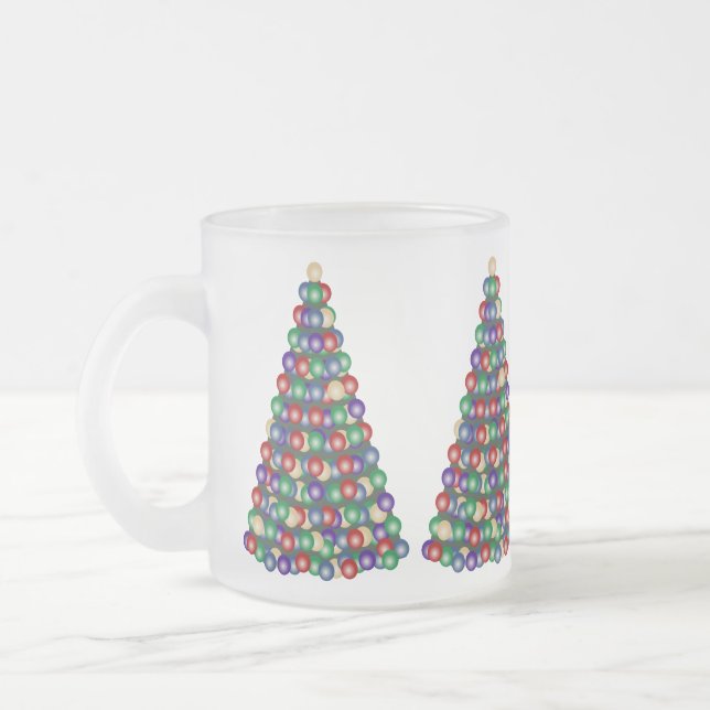 Taza De Cristal Esmerilado Árbol de navidad, oh árbol de navidad (Izquierda)