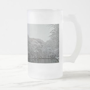 Taza De Cristal Esmerilado Árboles , en el agua