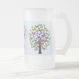 Taza De Cristal Esmerilado Árboles imaginarios