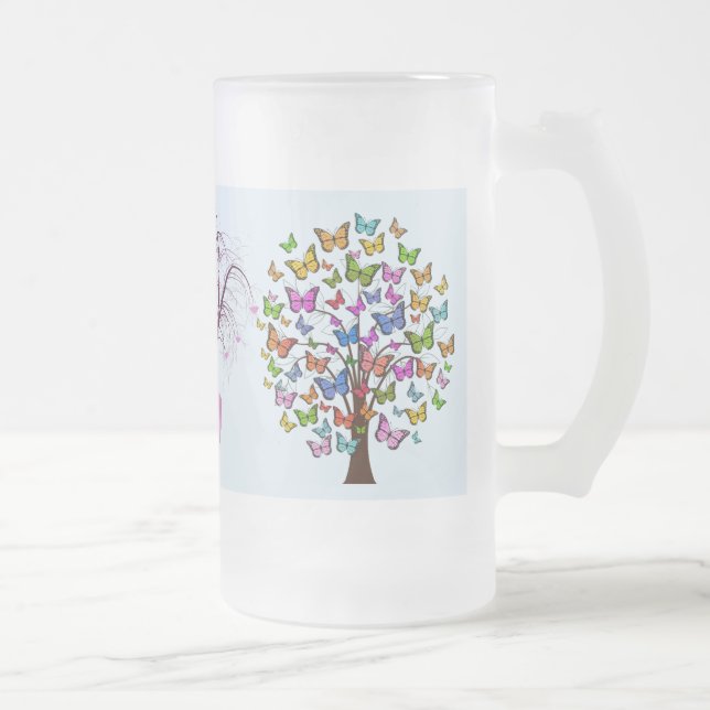 Taza De Cristal Esmerilado Árboles imaginarios (Derecha)