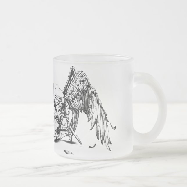 Taza De Cristal Esmerilado ArchAngel Warrior (Derecha)