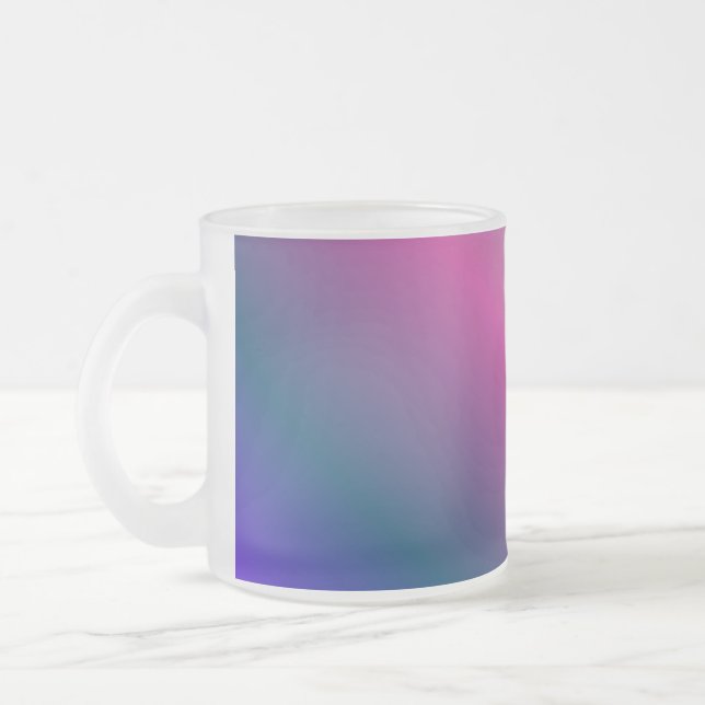 Taza De Cristal Esmerilado Arcoíris Colorido (Izquierda)