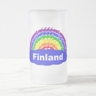 Taza De Cristal Esmerilado Arcoiris de Finlandia