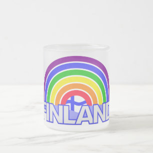 Taza De Cristal Esmerilado Arcoiris de Finlandia