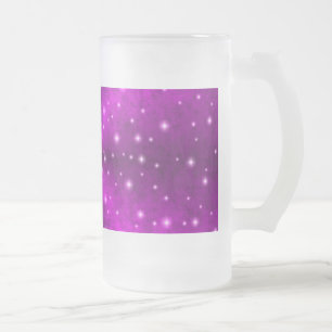 Taza De Cristal Esmerilado Arcoiris rosa en óptica de cuero de piel de elefan