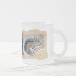 Taza De Cristal Esmerilado ardilla gris oriental - Sciurus carolinensis