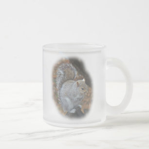 Taza De Cristal Esmerilado ardilla gris oriental - Sciurus carolinensis