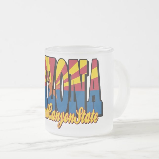 Taza De Cristal Esmerilado Arizona the Grand Canyon State (Anverso derecho)