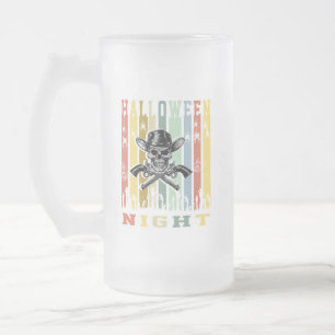 Taza De Cristal Esmerilado Arma de cráneo, noche de Halloween