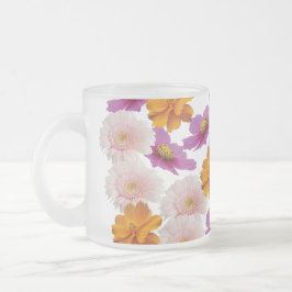 Taza De Cristal Esmerilado Armonía floral