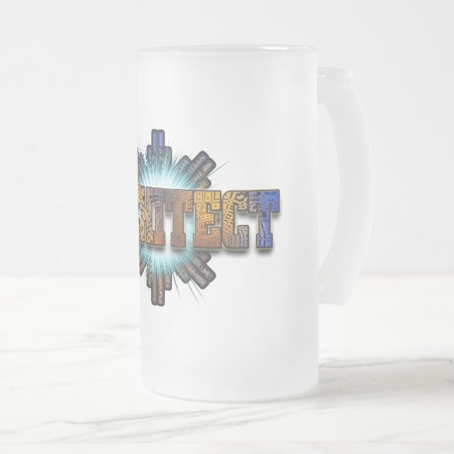 Taza De Cristal Esmerilado Arquitecto DTW Architects Merch (Anverso derecho)