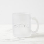 Taza De Cristal Esmerilado ARQUITECTO Gris/Mug de vidrio escarchado<br><div class="desc">El diseño de esta taza de vidrio esmerilado ARCHITECT es la palabra ARCHITECT, en gris, enmarcada por una delgada línea por encima y por debajo, en ambos lados. Cambiar fácilmente "ARCHITECT" con "Personalizar esta plantilla". Cambiar la fuente con Editar diseño y Editar texto. * En la categoría ARQUITECTURA de mi...</div>