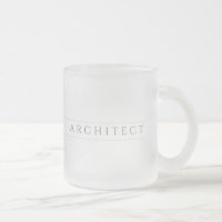 ARQUITECTO Gris/Mug de vidrio escarchado
