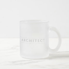 Taza De Cristal Esmerilado ARQUITECTO Gris/Mug de vidrio escarchado