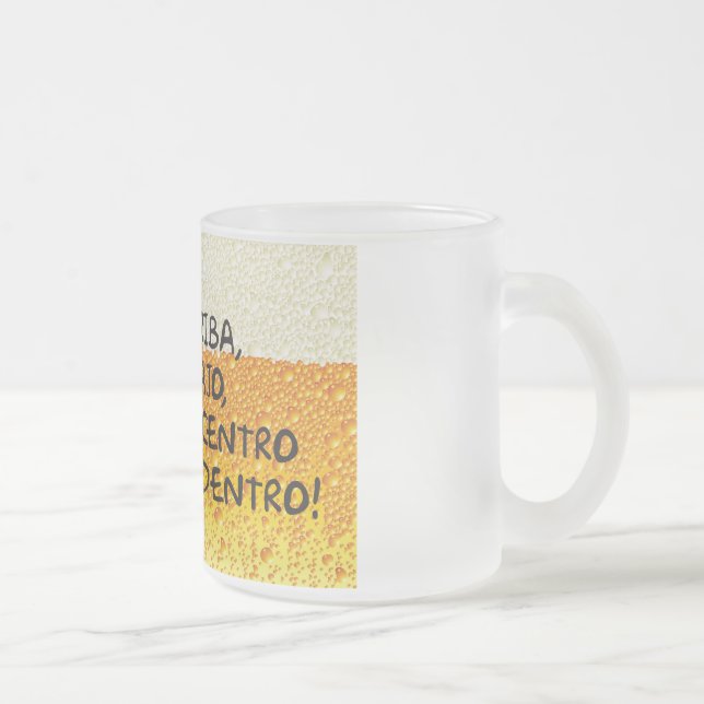 Taza De Cristal Esmerilado Arriba abajo al centro y adentro! (Derecha)