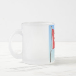 Taza De Cristal Esmerilado Arriba, la rana de los rebeldes