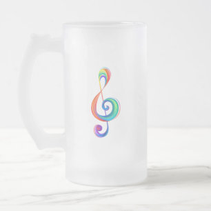Taza De Cristal Esmerilado Arroyo arcoiris estratificado