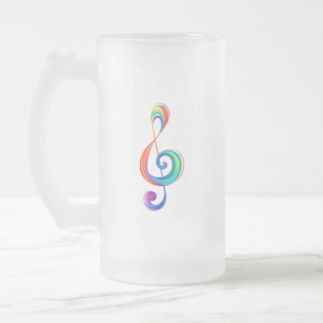 Taza De Cristal Esmerilado Arroyo arcoiris estratificado (Izquierda)