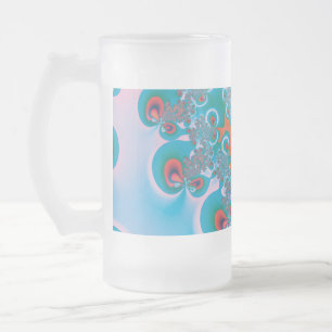 Taza De Cristal Esmerilado Arte abstracto jardín de primavera