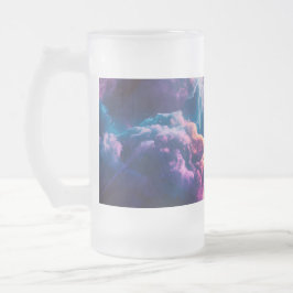 Taza De Cristal Esmerilado Arte de Nebulosa Espacial Abstracta - Cósmico Colo