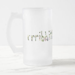 Taza De Cristal Esmerilado Arte de rana con vidrio manchado de arcoiris